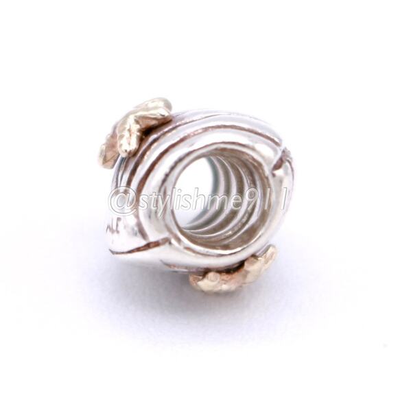 PANDORA Silver Sea Shell Charm with 14K Gold - Picture 8 of 13